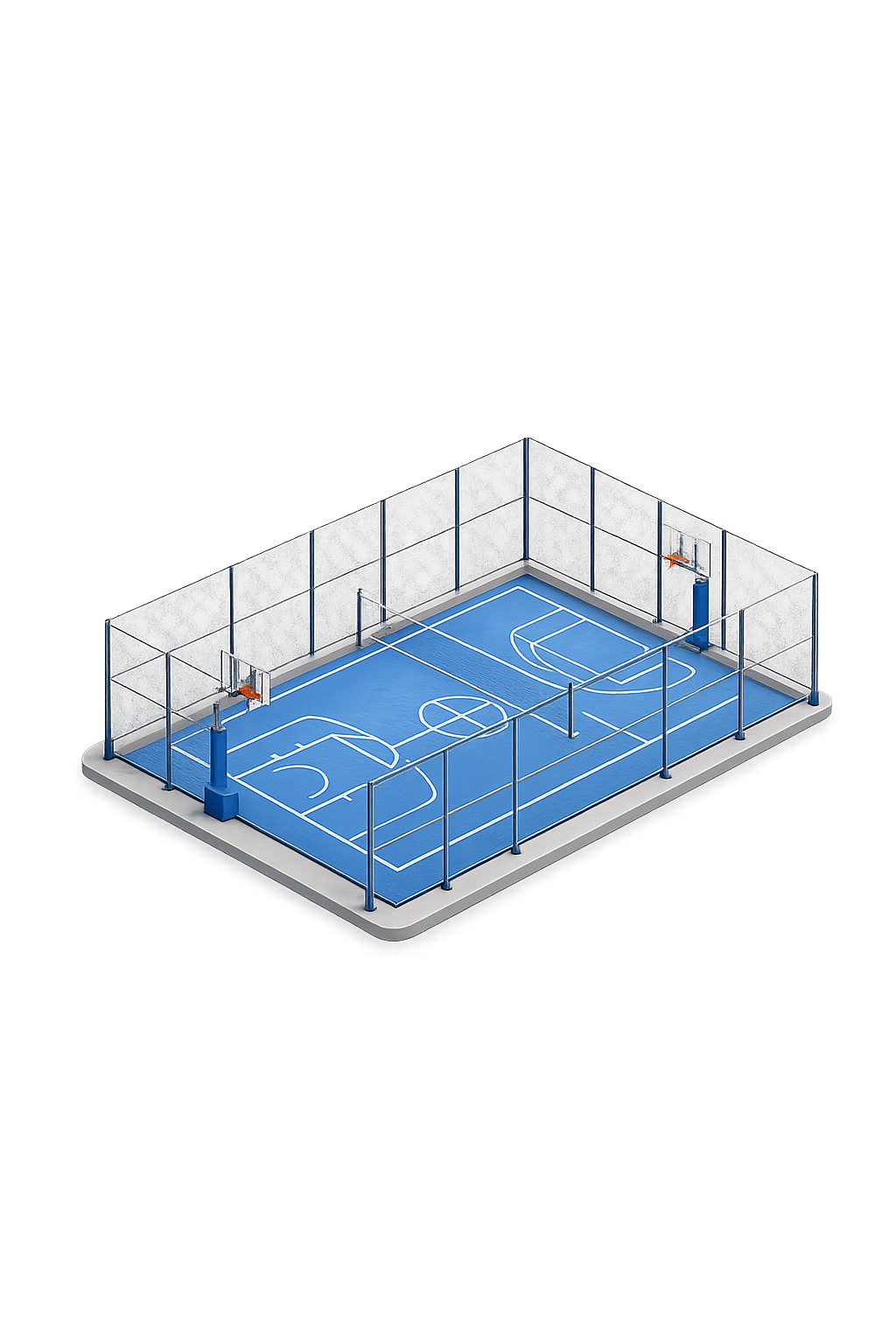 3D sports court illustration